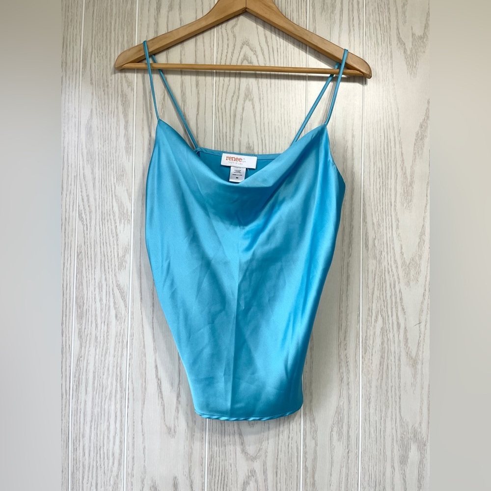 RENEE C.Cowlneck Satin Camisole multiple colors Size M LNC - Picture 4 of 11
